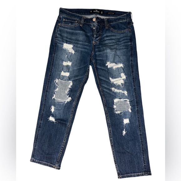 Hollister Denim - Hollister low-rise distressed blue denim skinny jeans
